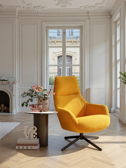 Kare - Swivel Armchair Mimi Yellow