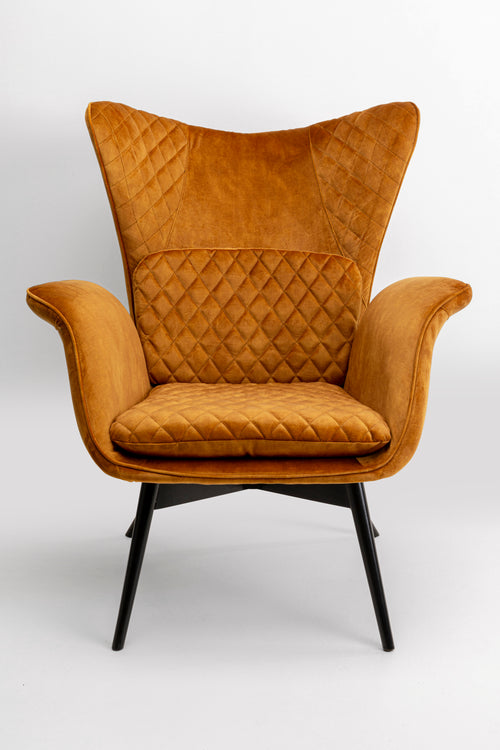 Kare - Armchair Tudor Velvet Gold Brown