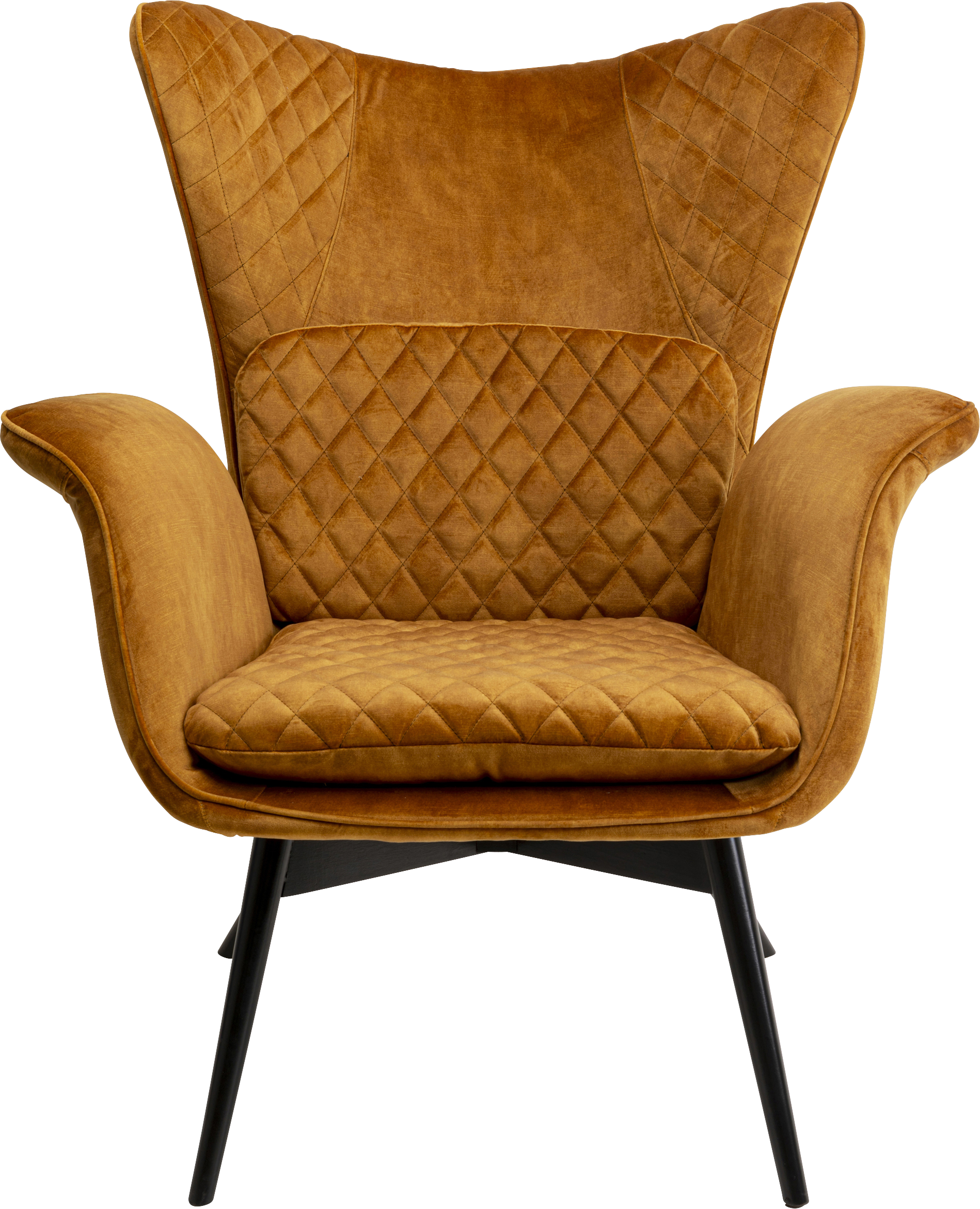 Kare - Armchair Tudor Velvet Gold Brown