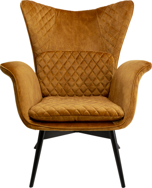 Kare - Armchair Tudor Velvet Gold Brown