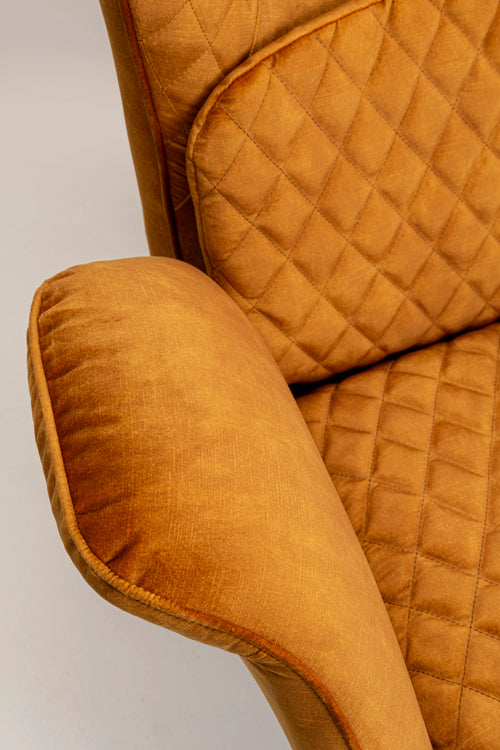 Kare - Armchair Tudor Velvet Gold Brown