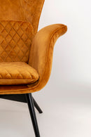 Kare - Armchair Tudor Velvet Gold Brown