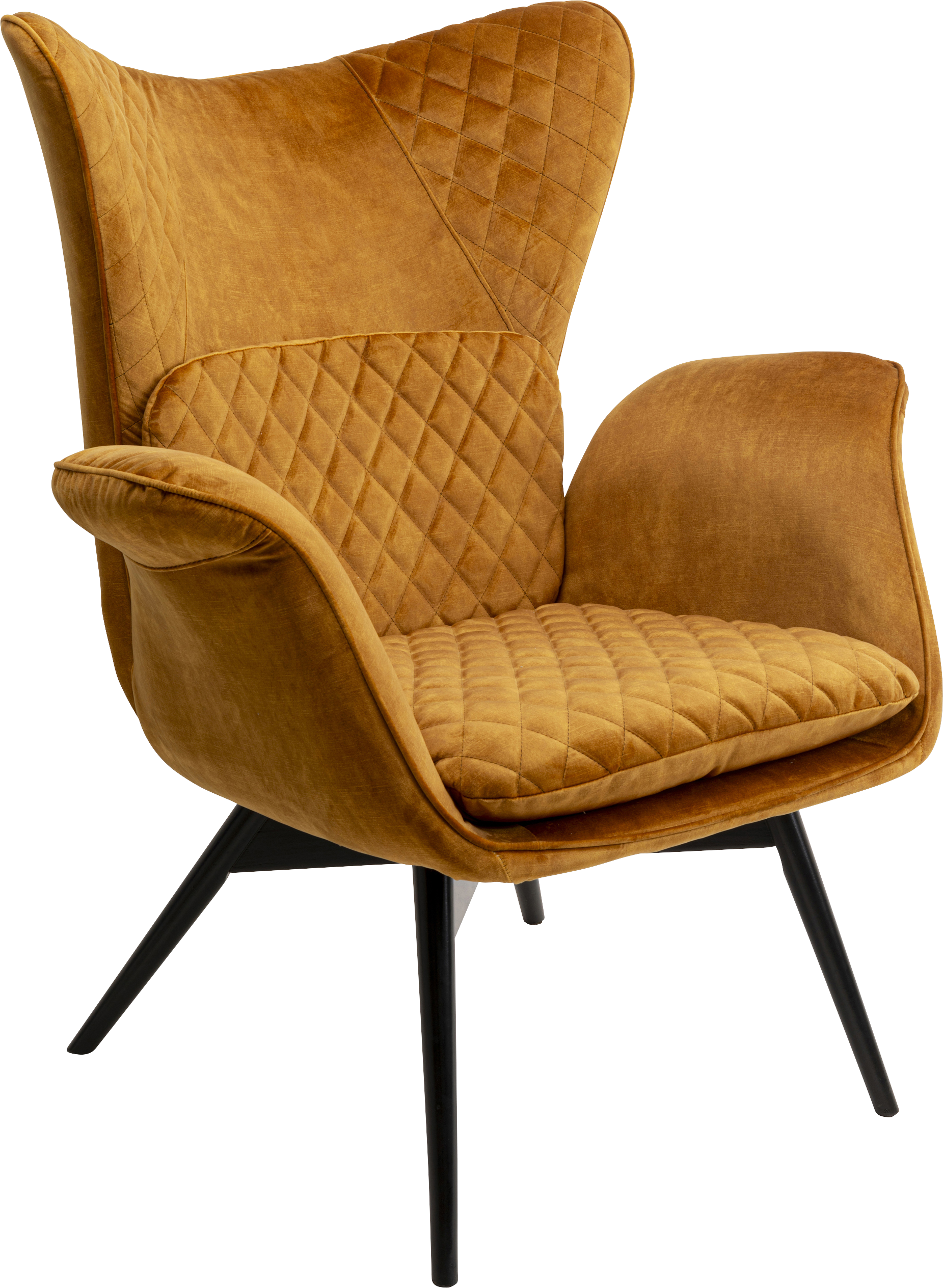 Kare - Armchair Tudor Velvet Gold Brown