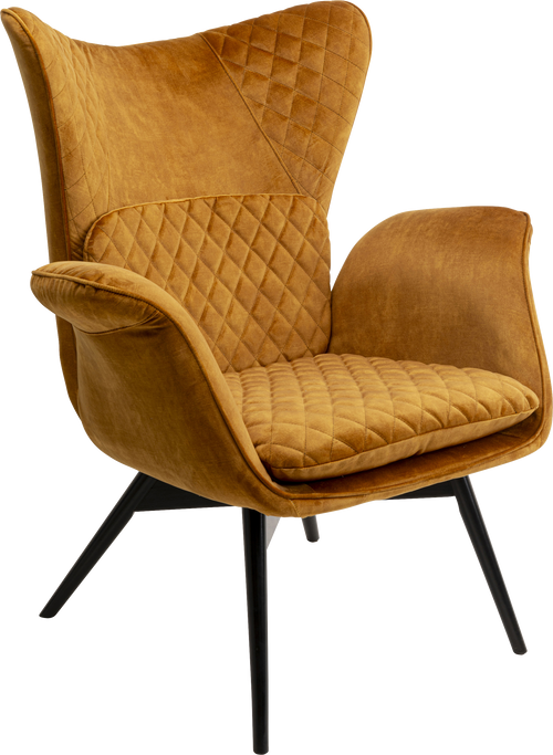 Kare - Armchair Tudor Velvet Gold Brown