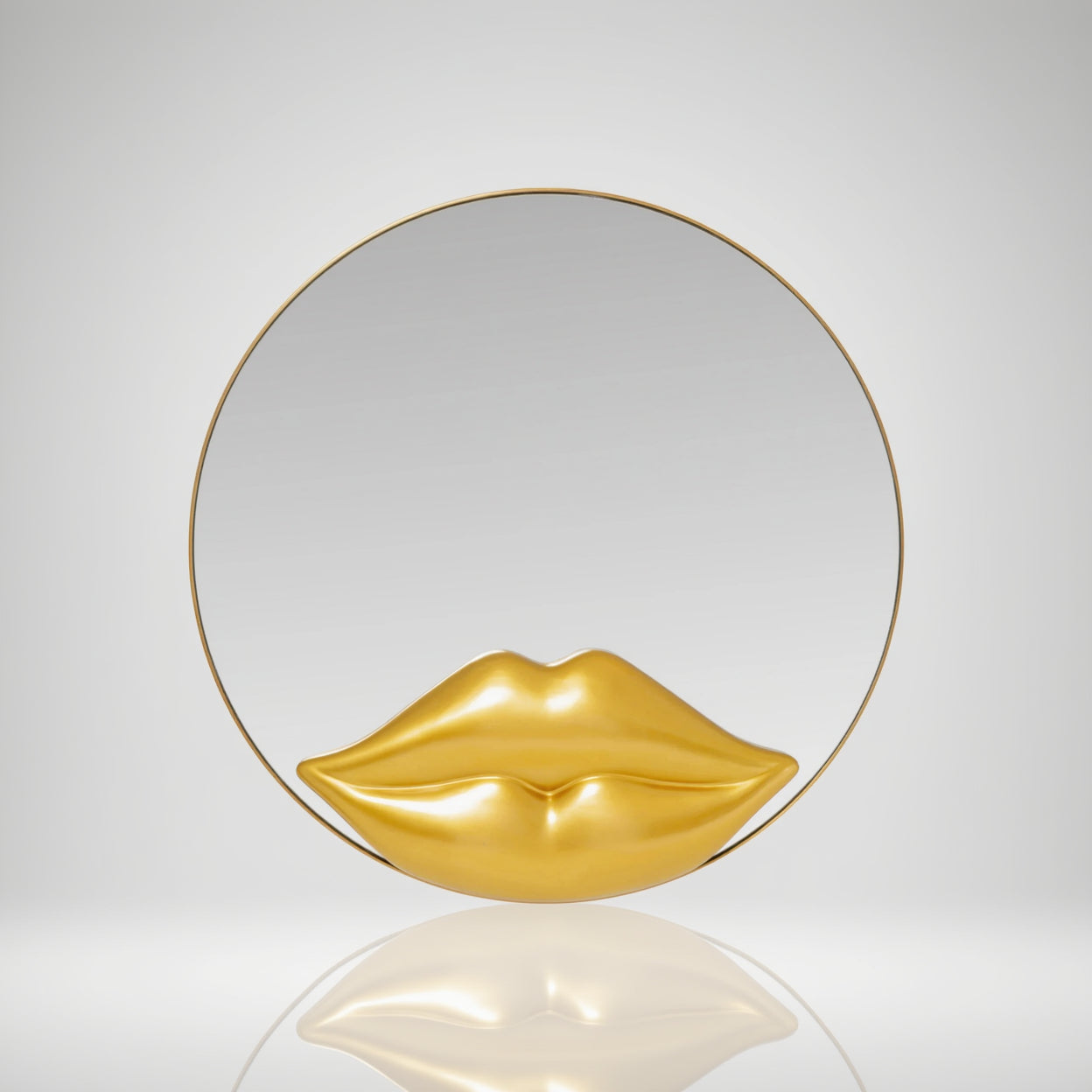 Kare - Wall Mirror Lips Ø100cm