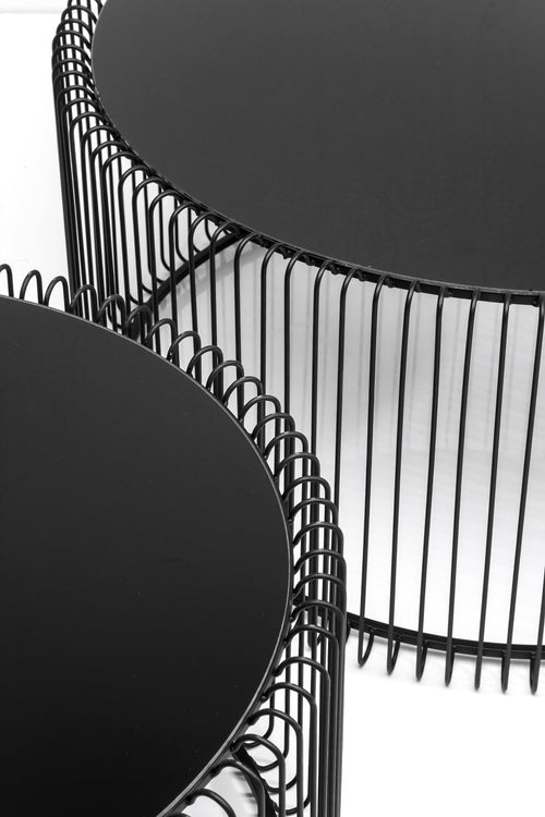 Kare - Coffee Table Wire Black (2/Set)