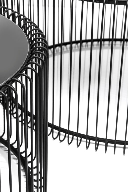 Kare - Coffee Table Wire Black (2/Set)