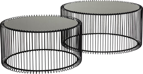 Kare - Coffee Table Wire Black (2/Set)