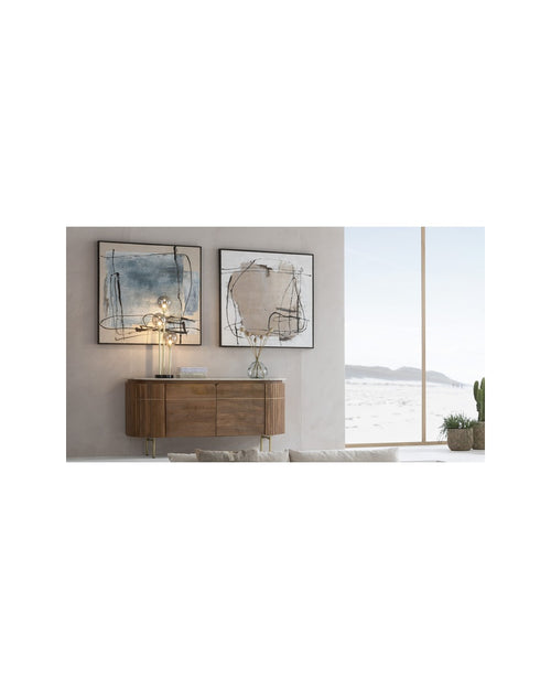 Kare - Framed Picture Dust Blue 100x100cm
