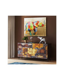 Kare - Canvas Picture Flower Elephant 120x90cm