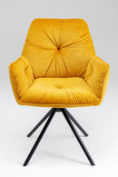 Kare - Swivel Chair with Armrest Mila Yellow