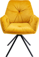 Kare - Swivel Chair with Armrest Mila Yellow