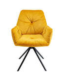 Kare - Swivel Chair with Armrest Mila Yellow