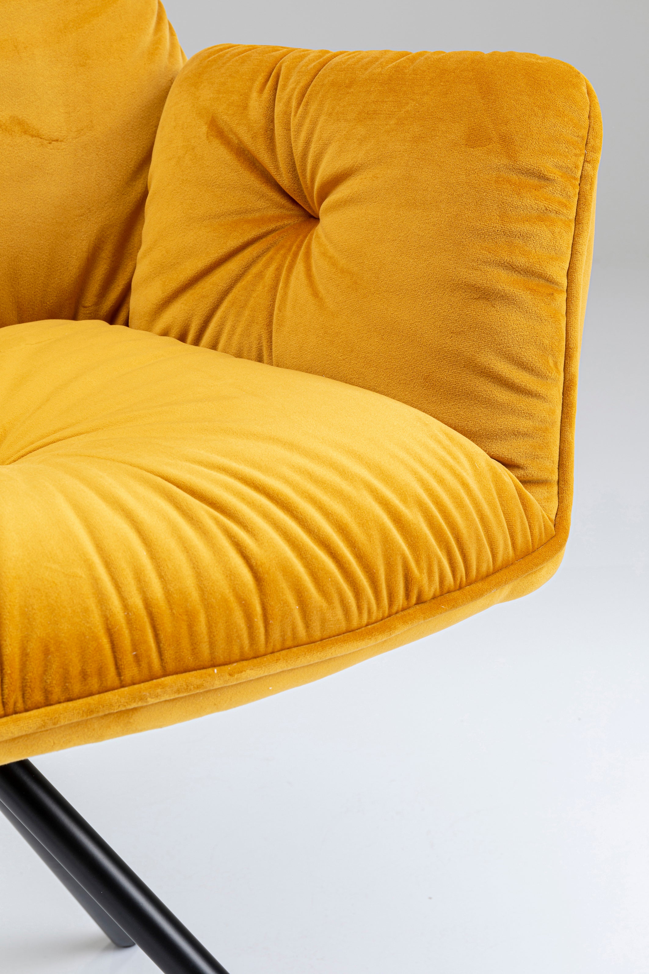 Kare - Swivel Chair with Armrest Mila Yellow