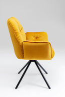 Kare - Swivel Chair with Armrest Mila Yellow