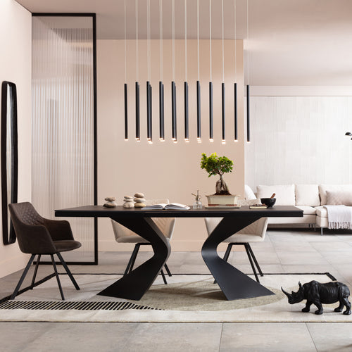 Kare - Dining table Gloria black ceramic