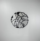 Kare - Wall Mirror Pieces Matt Black Ø100cm