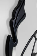 Kare - Wall Mirror Pieces Matt Black Ø100cm