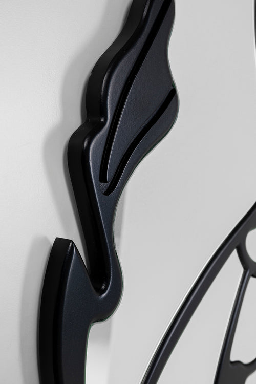 Kare - Wall Mirror Pieces Matt Black Ø100cm