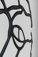 Kare - Wall Mirror Pieces Matt Black Ø100cm