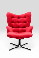 Kare - Swivel Armchair Oscar Velvet Red