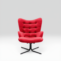 Kare - Swivel Armchair Oscar Velvet Red