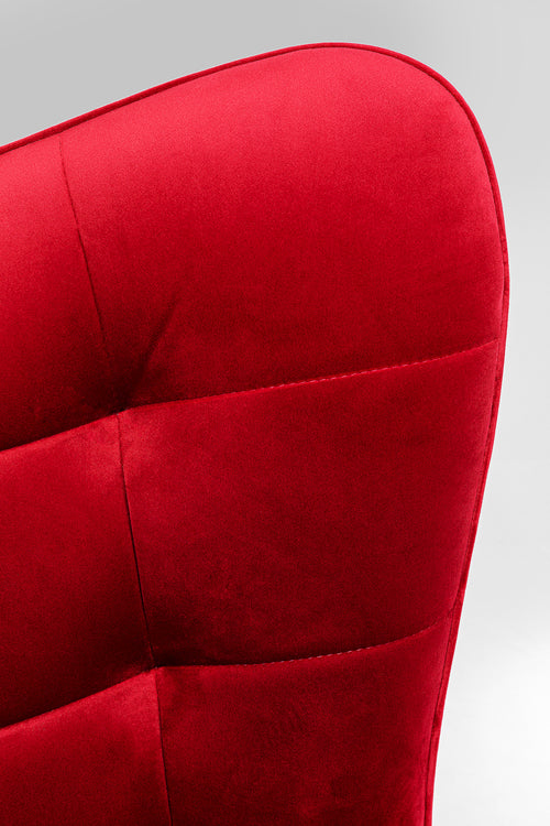 Kare - Swivel Armchair Oscar Velvet Red