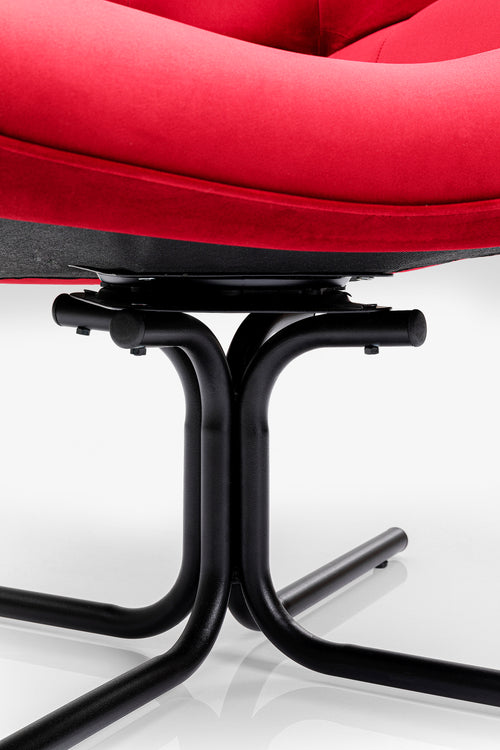 Kare - Swivel Armchair Oscar Velvet Red