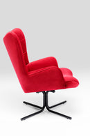Kare - Swivel Armchair Oscar Velvet Red