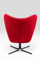 Kare - Swivel Armchair Oscar Velvet Red