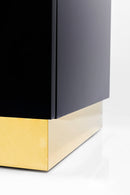 Kare - Sideboard Cracked Black Gold 165x80cm