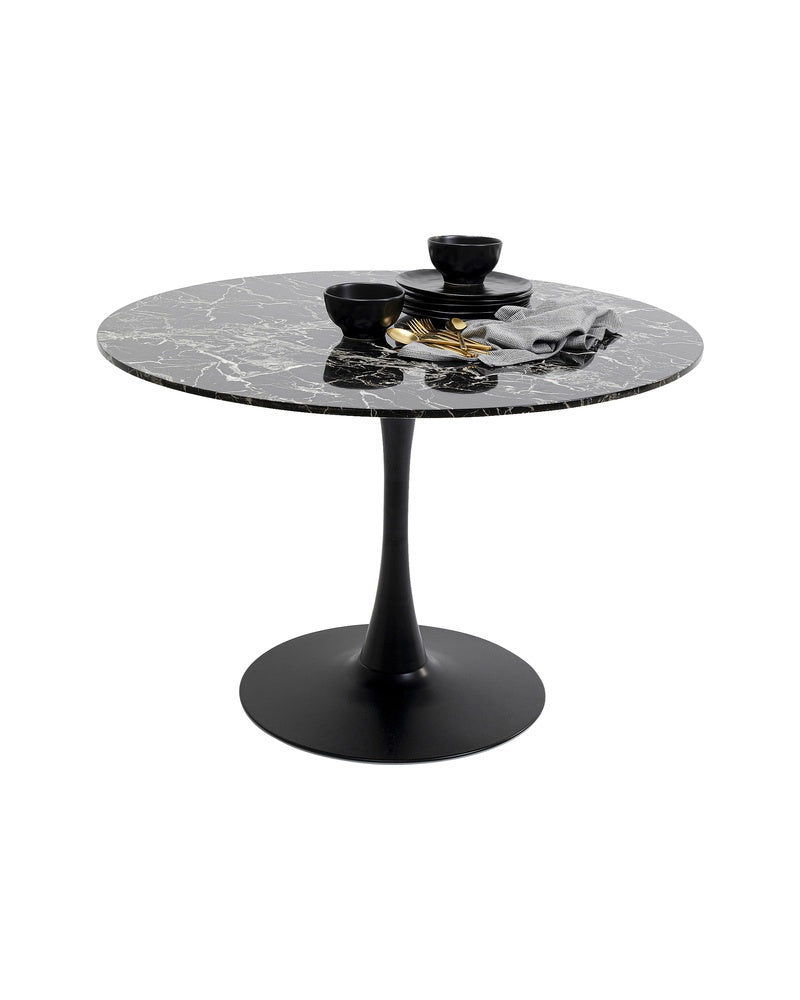 Kare - Table Schickeria Marble Black Ø110cm