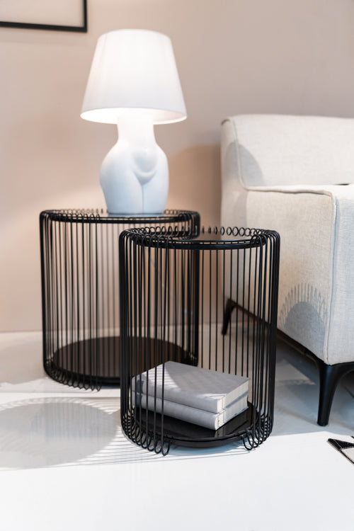 Kare - Side Table Wire Double Black (2/Set)