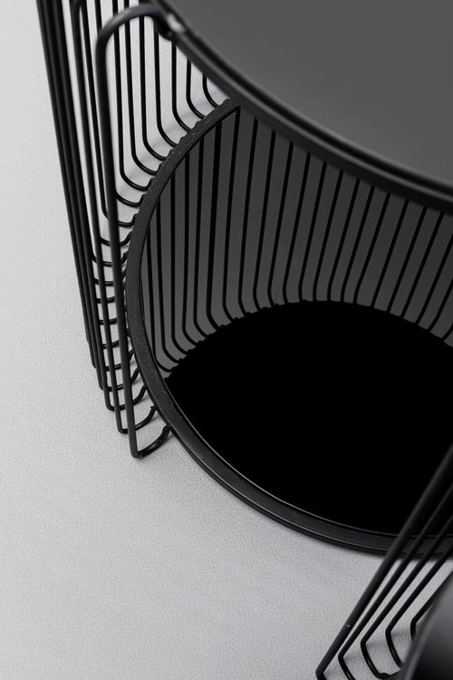 Kare - Side Table Wire Double Black (2/Set)