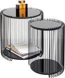 Kare - Side Table Wire Double Black (2/Set)