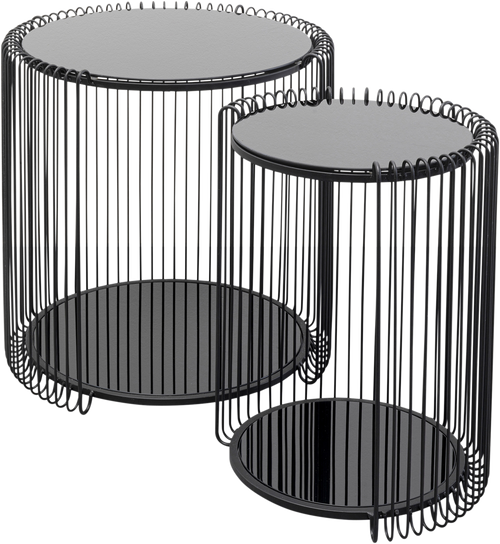 Kare - Side Table Wire Double Black (2/Set)