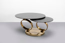 Kare - Coffee Table Beverly Gold 133x80cm