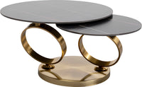 Kare - Coffee Table Beverly Gold 133x80cm