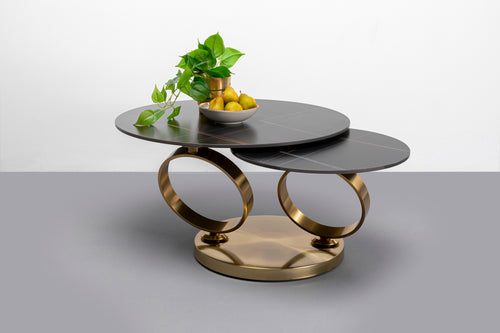 Kare - Coffee Table Beverly Gold 133x80cm