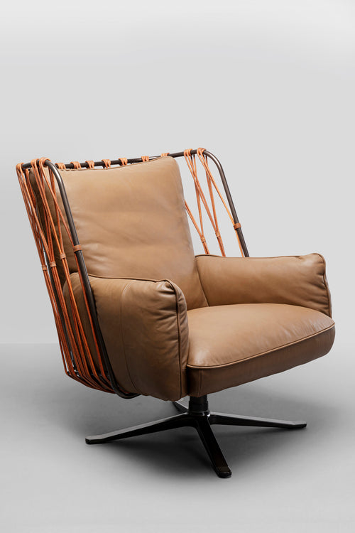 Kare - Swivel Armchair Paradiso Brown