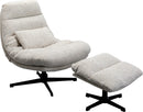 Kare - Swivel Armchair + Stool Columbia