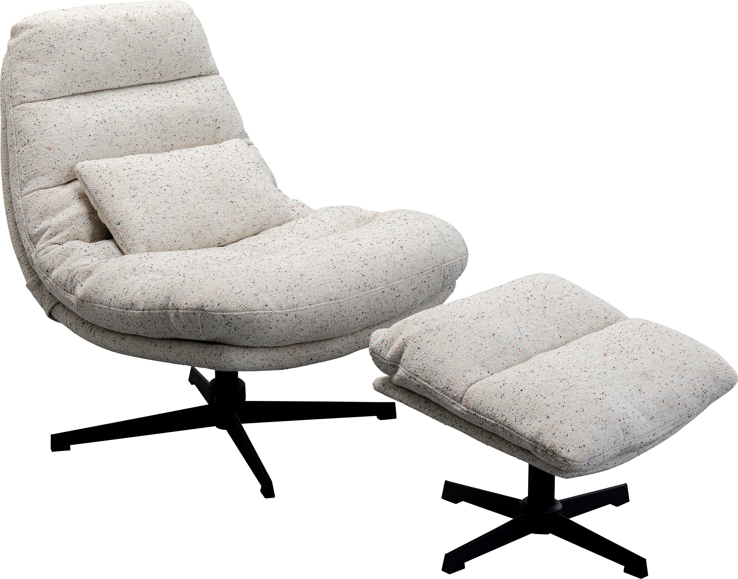 Kare - Swivel Armchair + Stool Columbia
