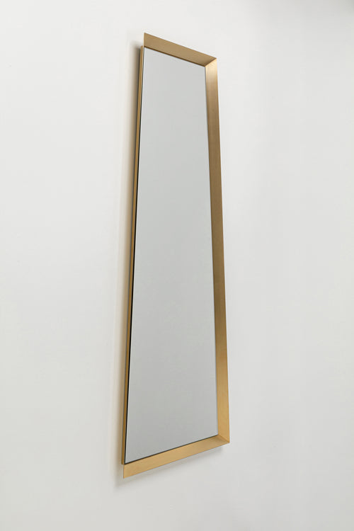 Kare - Wall Mirror Arezzo Brass Trapez 65(45)x160cm