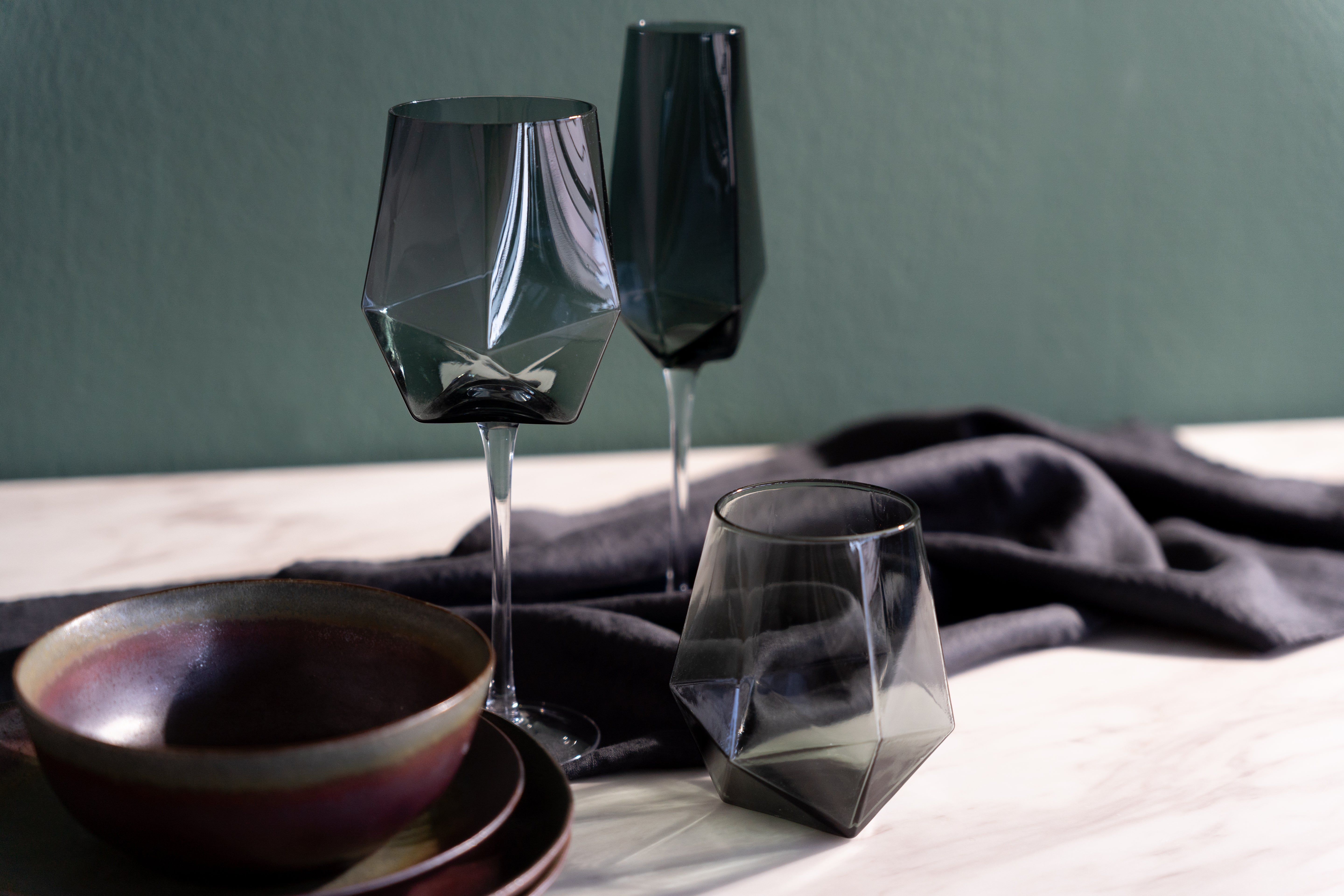 Kare - Champagne Glass Diamond Smoke