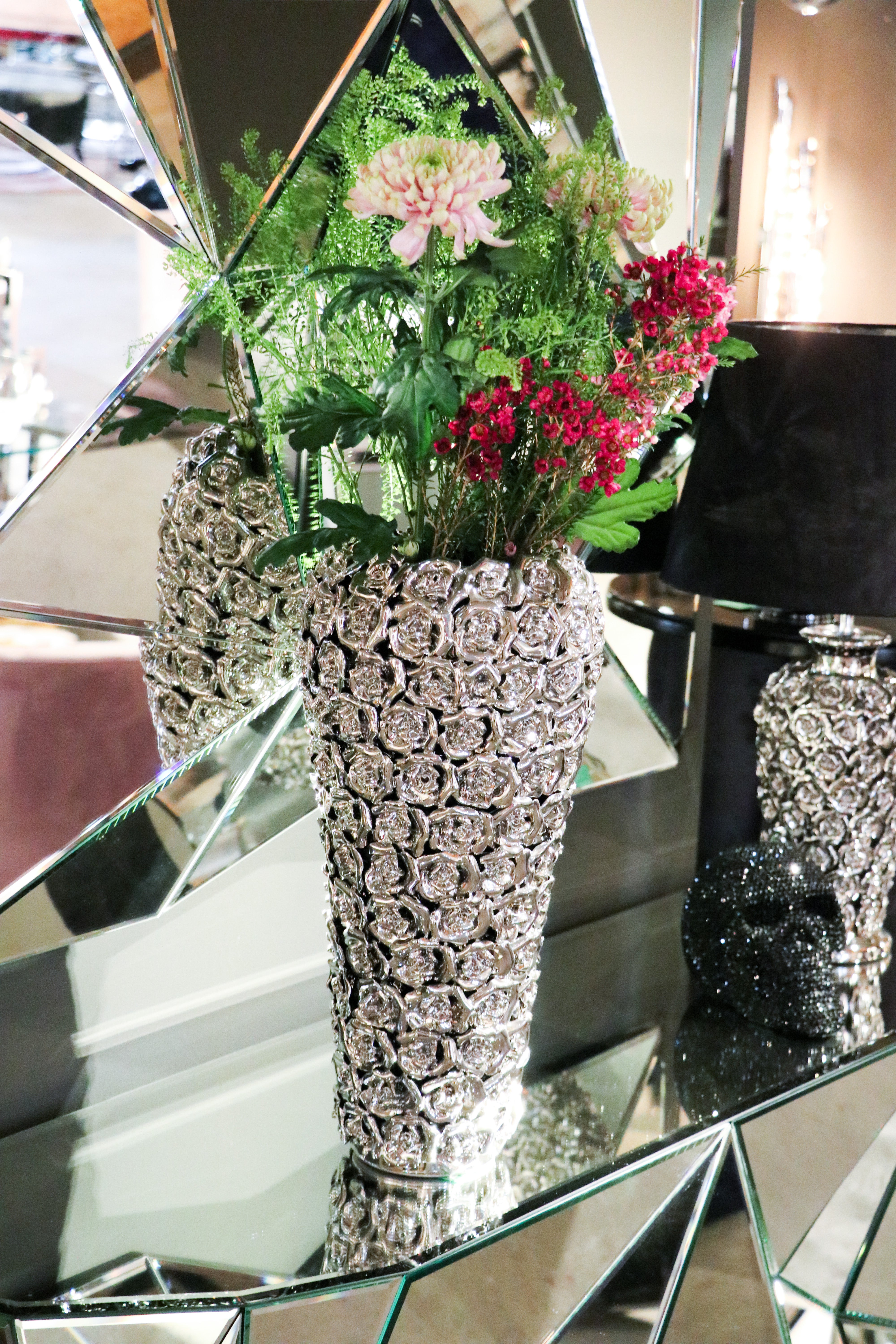 Kare - Vase Rose Multi Chrome Small