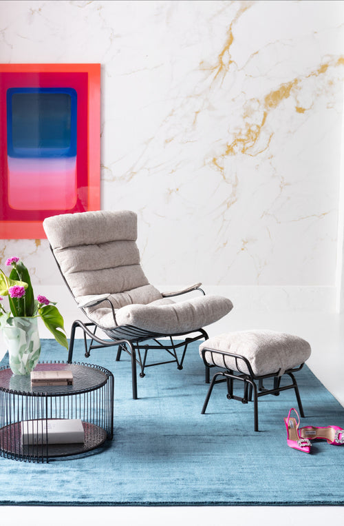 Kare - Armchair + Stool Vienna Swing Beige