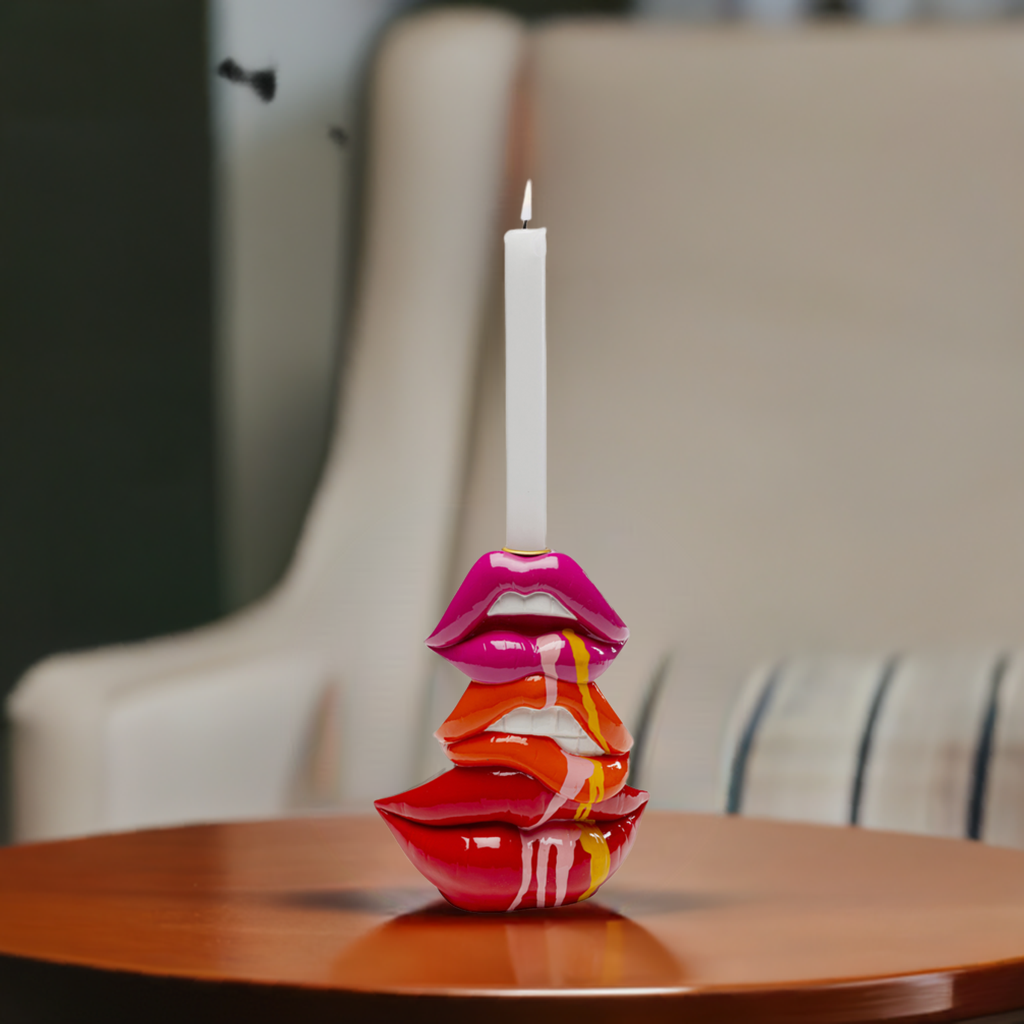 Kare - Candle Holder Lips 17cm