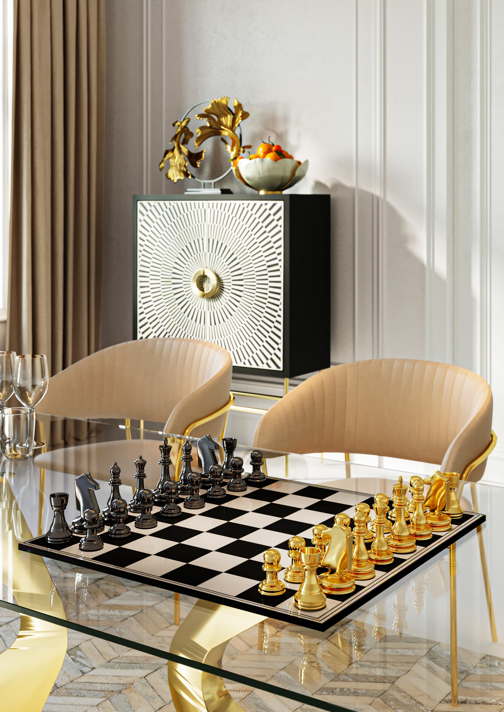 Kare - Deco Object Chess 60x60cm