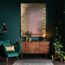 Kare - Canvas Picture Flower Boat Gold Pink 120x160cm