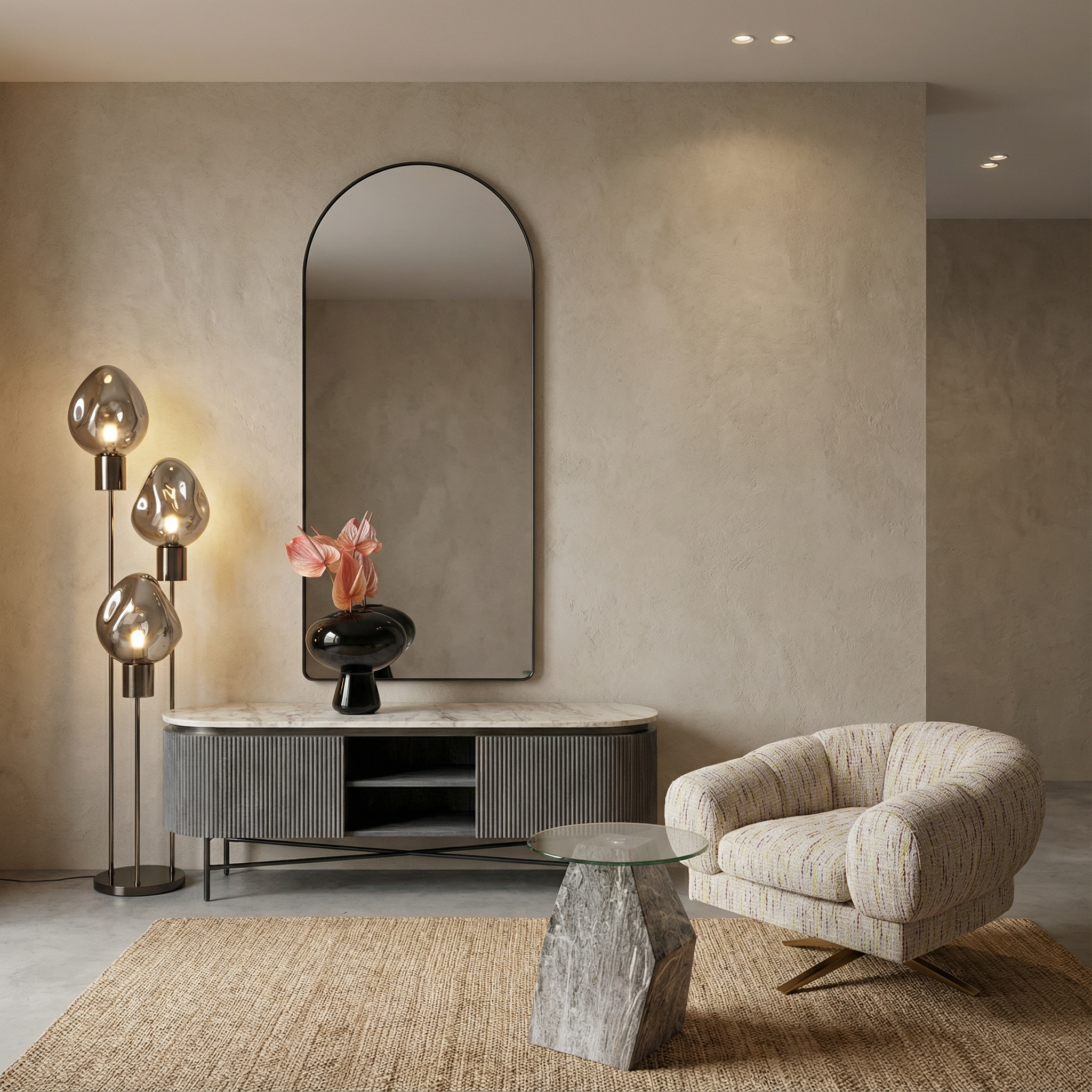 Kare - Floor Lamp Supernova Smoky